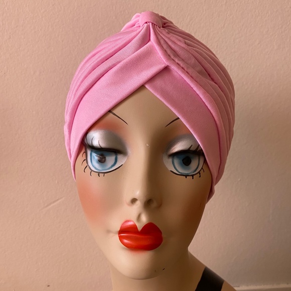 Stunning Baby Pink retro pinup style turban - Picture 5 of 6
